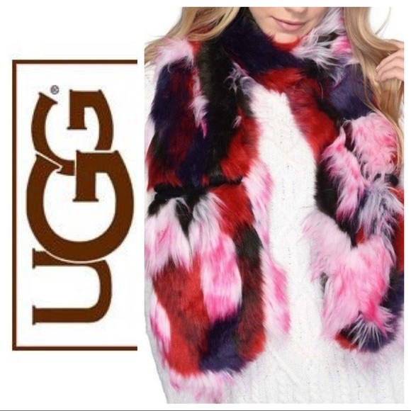 UGG Accessories - Patchwork Faux Fur Scarf